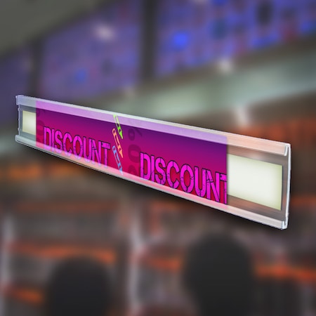 Azar Displays 1.25"H Clear C-Channel. 6-Foot Length, PK10 600053